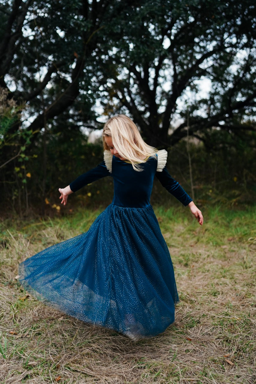 The Brave Princess Teal Costume Dress – Luxury Kids Costume by