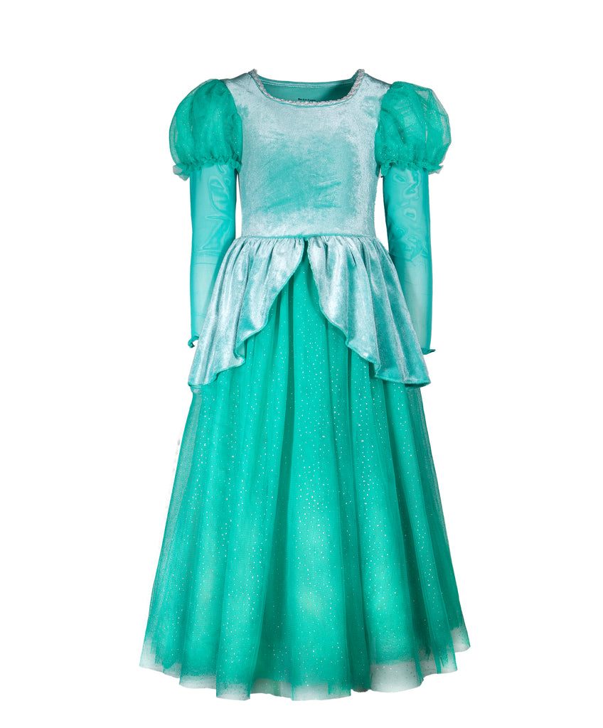 aqua mermaid dress Aqua Blue Long Lace Prom Dress: La Femme 30675 Aqua / 00