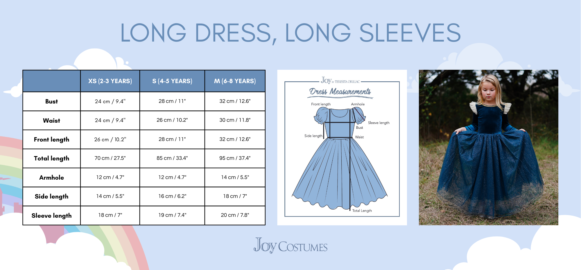 The Brave Princess Teal Costume Dress – Luxury Kids Costume by Teresita  Orillac – Joy Costumes