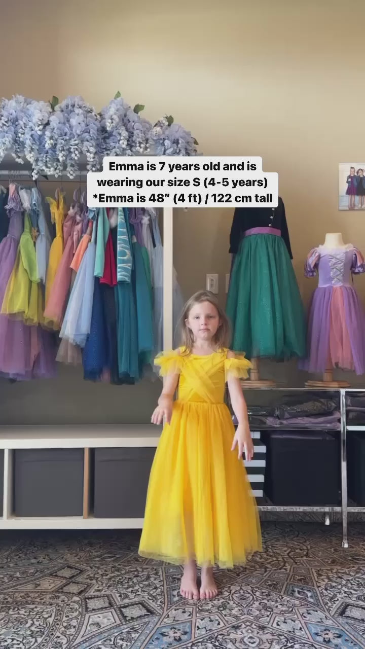 strapless open back dress The Princess Beauty Yellow Costume Dress – Luxury Kids Costume by Teresita  Orillac – Joy Costumes