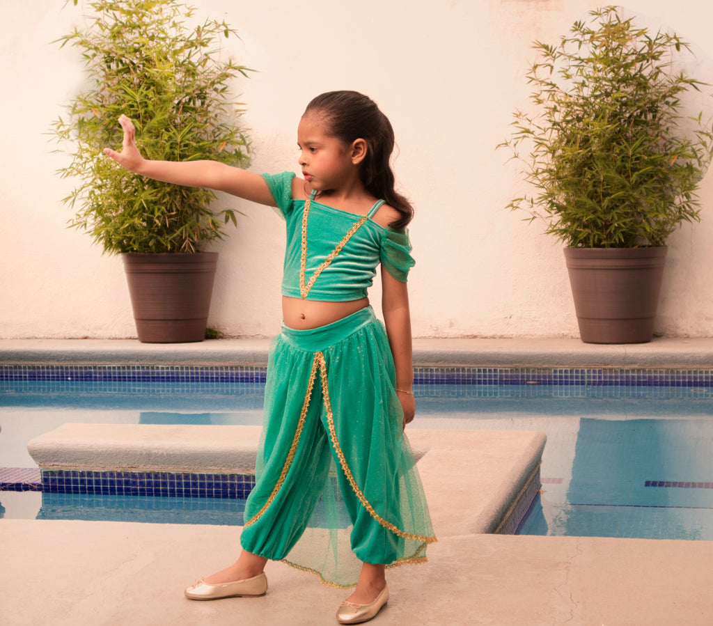  Disney Aladdin Princess Jasmine Dress for 2 3 4 5 6 7 8 Year old girl