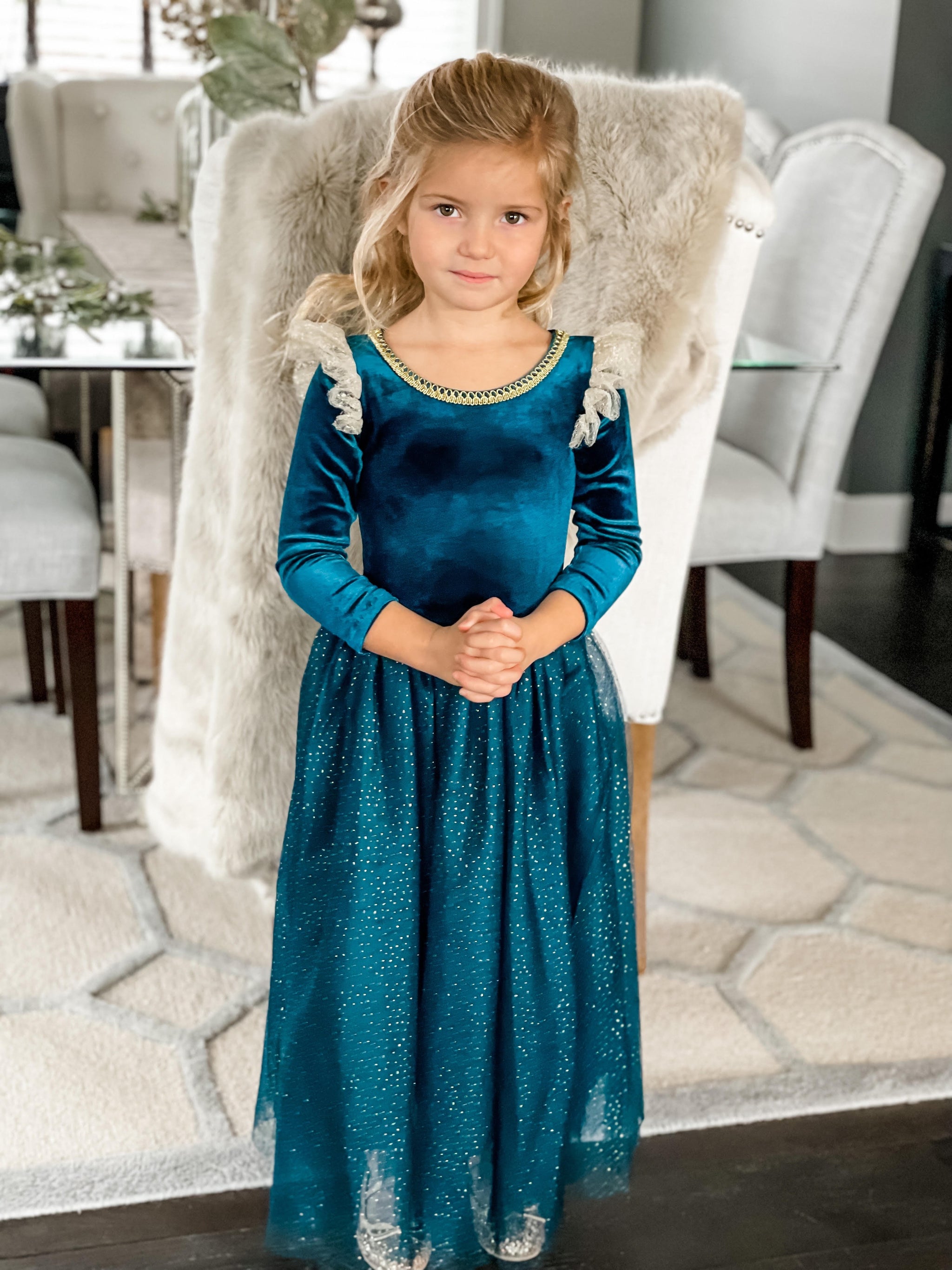 The Brave Princess Teal Costume Dress – Luxury Kids Costume by Teresita Orillac – Joy Costumes The Brave Princess Teal Costume Dress – Luxury Kids Costume by Teresita Orillac – Joy Costumes