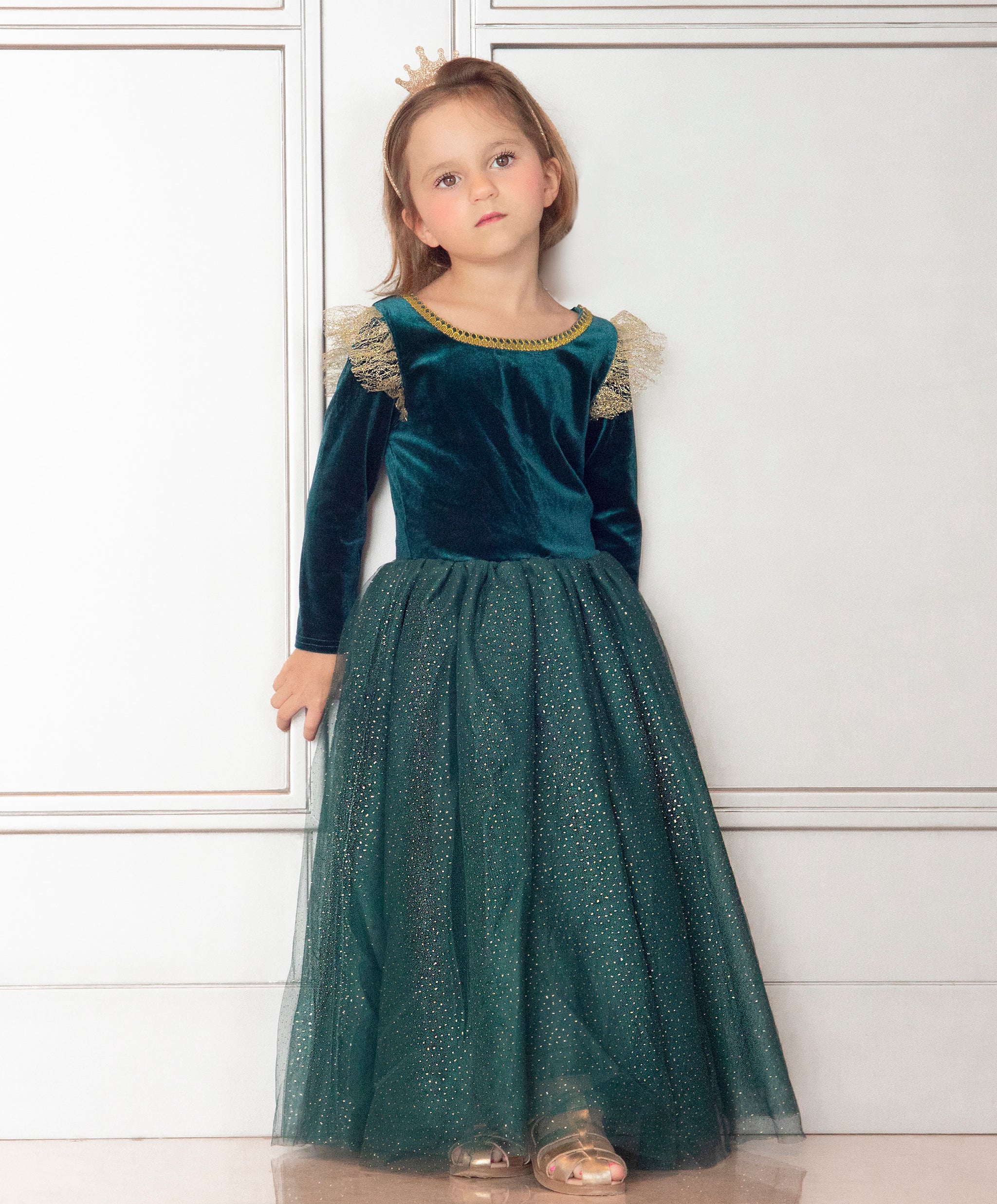 The Brave Princess Teal Costume Dress  Luxury Kids Costume by Teresita  Orillac  Joy Costumes